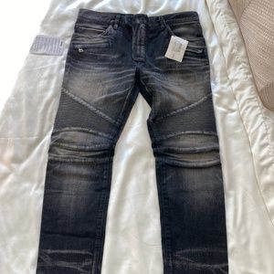 Balmain Washed Biker Jeans